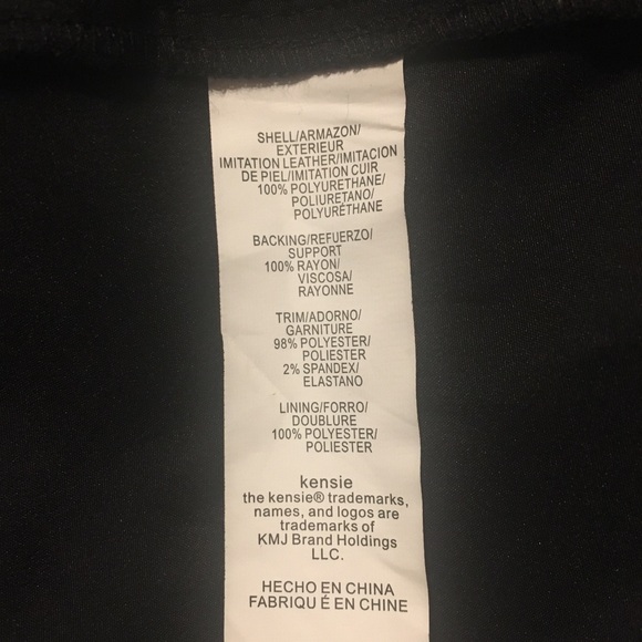 Kensie Black Faux Leather Pleather Skort Shorts M - Picture 3 of 5